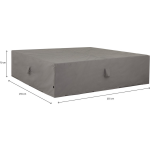 Madison Loungesethoes 255x255x70 cm - Grijs