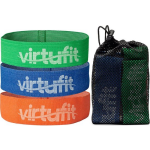 VirtuFit Mini Weerstandsbanden set - Katoen - 3 Stuks - Incl. Opbergtas - Oranje