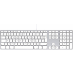 LMP - Aluminium toetsenbord voor Apple iMac met dubbele USB aansluiting en numeriek keyboard - Bedraad - 110 keys - QWERTY indeling (ISO) - Zilver/ - Zwart