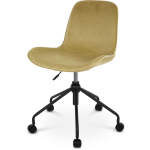 Nolon Nout bureaustoel velvet olijf - zwart onderstel - Groen