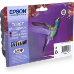 Epson T0807 - Inktcartridge / / Cyaan / Magenta / Geel / Licht Magenta / Licht Cyaan - Negro