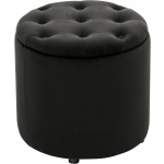 CLP Poef Pantine Fluweel - Negro