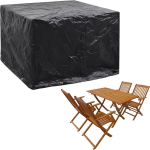 vidaXL Tuinmeubelhoes met 8 oogjes 122x112x98 cm - Negro