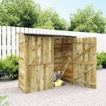 vidaXL Tuinschuur 182x76x175 cm geïmpregneerd grenenhout - Marron