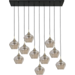 Light & Living Hanglamp Rakel 10L - Antiek Brons/Smoke - Grijs