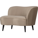 Woood Sara Loungefauteuil Rechts - Velvet - Khaki - 71x112x81 - Beige