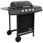 vidaXL Gasbarbecue-grill met 4 branders - Zwart