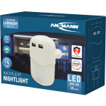 Ansmann LED-oriëntatielamp met geïntegreerde schemeringssensor | 2× USB-uitgang - 1600-0407