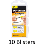 Duracell 60 Stuks (10 Blisters A 6 St) Hearing Aid Da10 1.4v Niet-oplaadbare Batterij