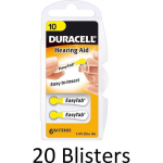 Duracell 120 Stuks (20 Blisters A 6 St) Hearing Aid Da10 1.4v Niet-oplaadbare Batterij