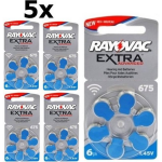 RAYOVAC 30 Stuks (5 Blisters A 6st) - 675 Extra Advanced Gehoorapparaat Batterijen