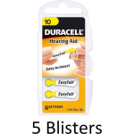 Duracell 30 Stuks (5 Blisters A 6 St) Hearing Aid Da10 1.4v Niet-oplaadbare Batterij