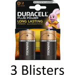 Duracell 6 Stuks (3 Blisters A 3 St) Plus Power D Batterijen