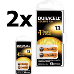 Duracell 12 Stuks ( 2 Blister A 6st) Hearing Aid Da13 1.45v Gehoorapparaat Batterijen