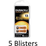 Duracell 30 Stuks (5 Blisters A 6 St) Batterij Da13 Hearing Aid