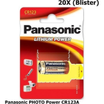 Panasonic 20 Stuks - Photo Power Cr123a Blister Lithium Batterij