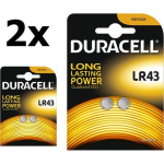 Duracell 4 Stuks (2 Blisters A 2st) - G12 / Lr43 / 186 Batterij