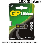 GP 10 Stuks - Cr123 Cr123a Dl123a Cr17345 Lithium Batterij