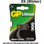 GP 5 Stuks - Cr123 Cr123a Dl123a Cr17345 Lithium Batterij