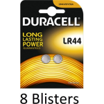 Duracell 16 Stuks (8 Blisters A 2 St) Lr44 Batterij Single-use Battery Alkaline
