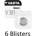 Varta 6 Stuks (6 Blisters A 1 St) V381 Zilveroxide 1.55v Niet-oplaadbare Batterij