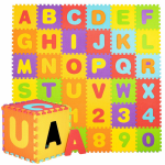 Speelmat Speelmat Foam Puzzelmat 36 Stukken Letters & Cijfers 172 X 172 Cm Multicolor