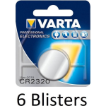 Varta 6 Stuks (6 Blisters A 1 St) Cr2320 Knoopcelbatterij