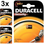 Duracell 3 Stuks - A11 Mn11 11a 6v Security Alkaline Batterij