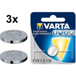 Varta 3 Stuks - Professional Electronics Cr1216 6216 25mah 3v Knoopcel Batterij