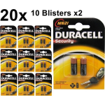 Duracell 20 Stuks (10 Blisters A 2st) - A23 23a Mn21 K23a Security 12v Alkaline Batterij