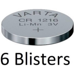 Varta 6 Stuks (6 Blisters A 1 St) Cr1216 Wegwerpbatterij Lithium