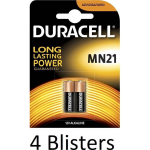 Duracell 8 Stuks (4 Blisters A 2 St) Mn21 Alkaline Beveiligingsbatterij