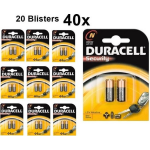 Duracell 40 Stuks (20 Blisters A 2st) - Lr1 / N / E90 / 910a 1,5 V Alkaline Batterij (Duo Pack)