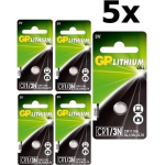 GP 5 Stuks Cr 1/3 N 6131 170mah 3v Knoopcelbatterij