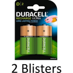 Duracell 4 Stuks (2 Blisters A 2 St) D Oplaadbare Batterijen