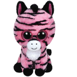 ty Beanie Boo&apos;s Knuffel Zebra Zoey - 15 Cm - Roze