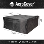 AeroCover loungesethoes 300x250x70 cm. - Grijs