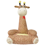 vidaXL Kinderstoel pluche giraffe - Bruin