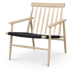 Rowico Canwood Fauteuil - Whitewash Eiken - Zwarte Zitting - Bruin