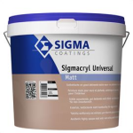 Sigma cryl Universal Matt - Mengkleur - 10 l