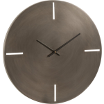 J-Line Klok Metaal Donker S - Gris