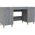 Vidaxl Bureau 140x50x75 Cm Bewerkt Hout Sonoma Eikenkleurig - Grijs