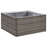 Vidaxl Plantenbak 80x80x40 Cm Poly Rattan - Grijs