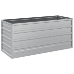 Vidaxl Plantenbak Verhoogd 100x40x45 Cm Gegalvaniseerd Staal Zilver - Silver