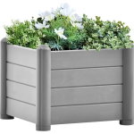 Vidaxl Plantenbak Verhoogd 43x43x35 Cm Pp Steen - Grijs