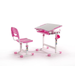 Vipack Kinderbureau Verstelbaar Comfortline 201 Met Stoel En Wit - Roze