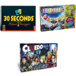 Hasbro Spellenbundel - 3 Stuks - 30 Seconds & Levensweg Elektronisch Bankieren & Cluedo