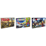 Hasbro Spellenbundel - 3 Stuks - Risk & Levensweg Elektronisch Bankieren & Cluedo