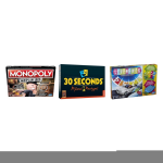 Hasbro Spellenbundel - 3 Stuks - Monopoly Valsspelerseditie & 30 Seconds & Levensweg Elektronisch Bankieren
