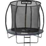 Kettler Trampoline Jump - 244cm Rond - Incl. Net - Incl. Ladder - Zwart - Grijs